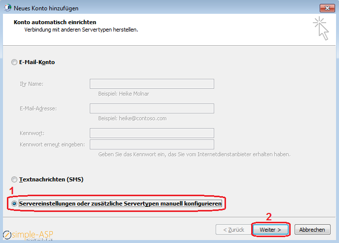 SimpleASP_Knowledebase_Hosted_Exchange2013_Neues_Konto_hinzufuegen.png
