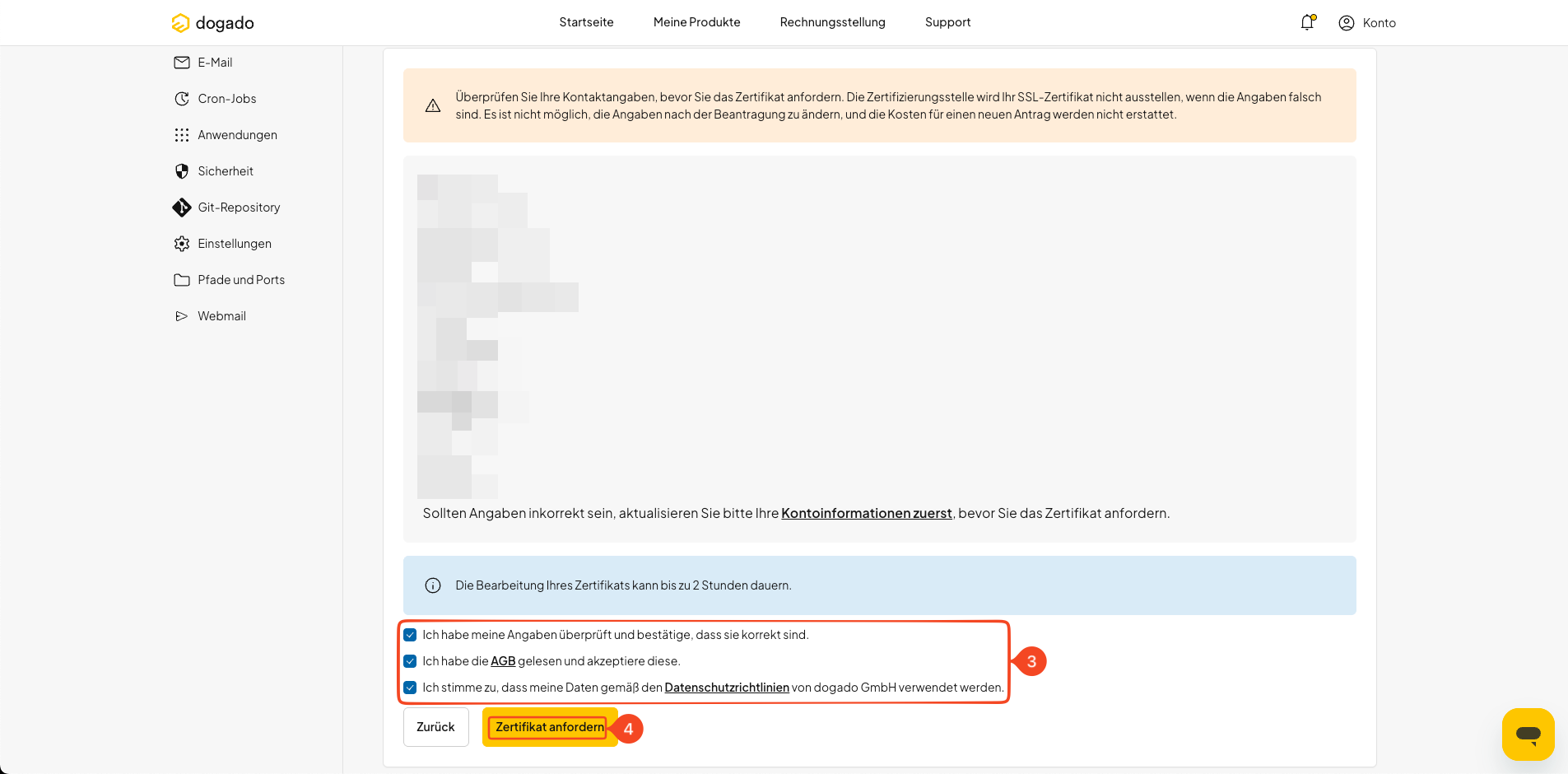 Let's Encrypt SSL-Zertifikat in oneHome beantragen
